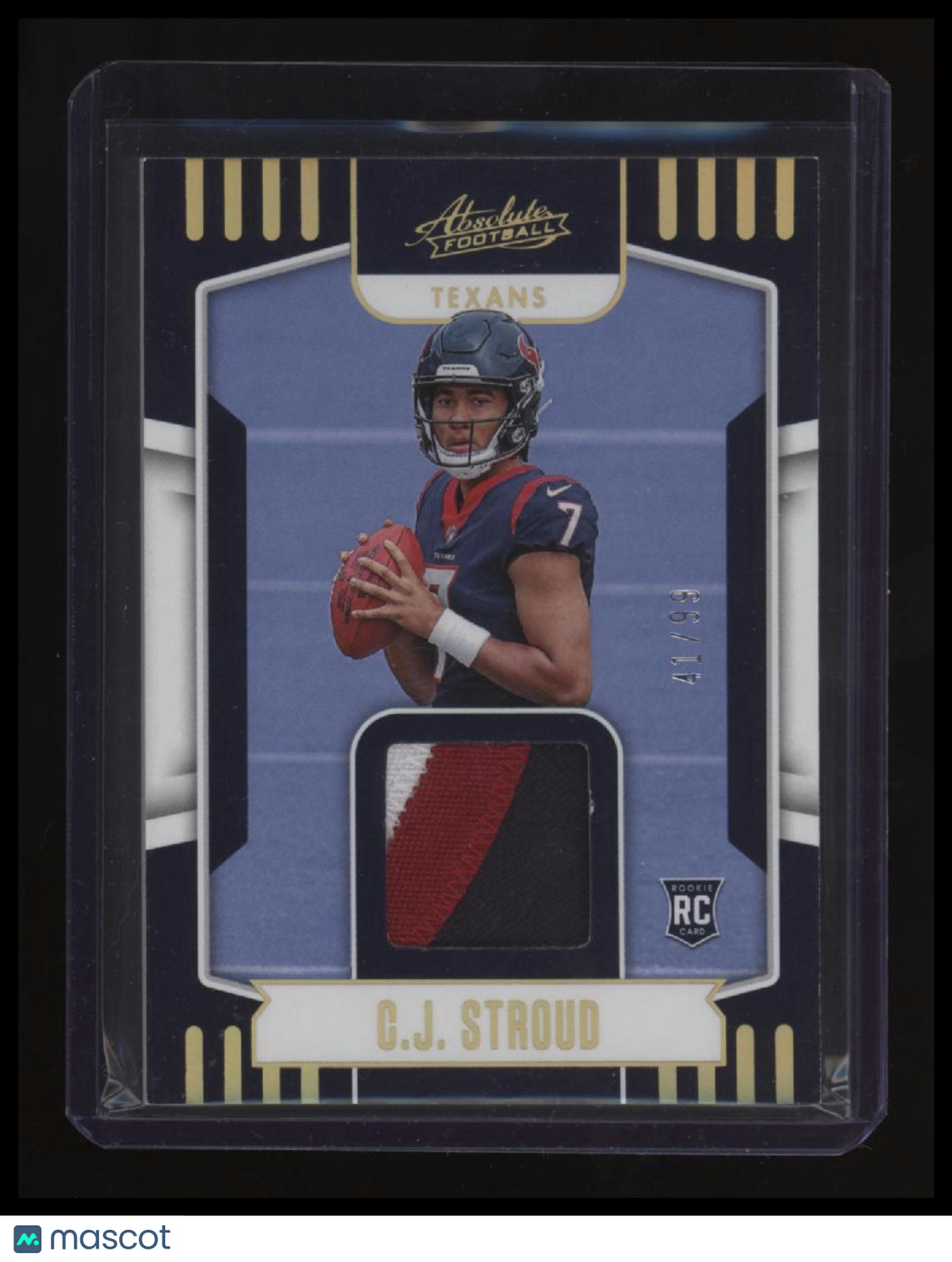 2023 Panini Absolute C.J. Stroud Absolute Rookie Materials Gold #/99