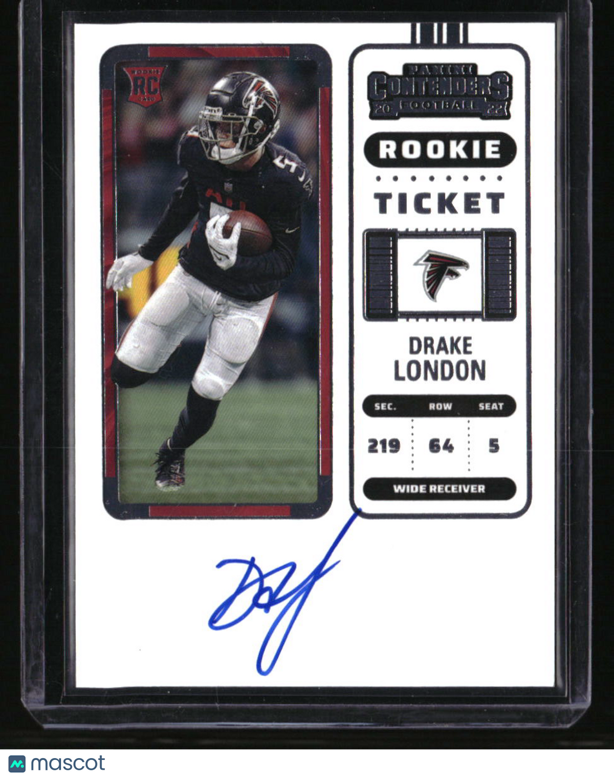 2022 Panini Contenders Drake London Rookie Ticket Auto