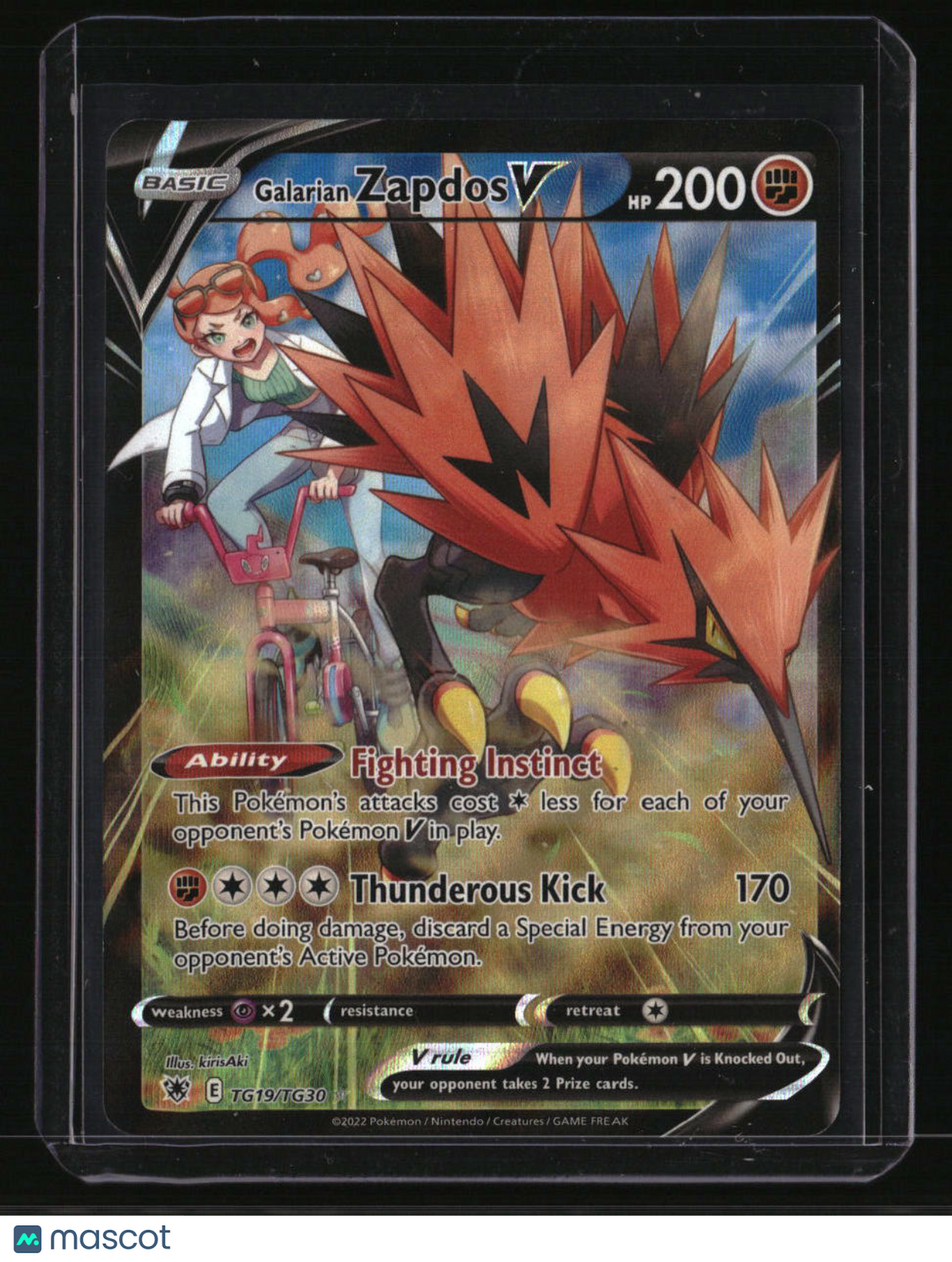 SWSH10: Astral Radiance Trainer Gallery Galarian Zapdos V