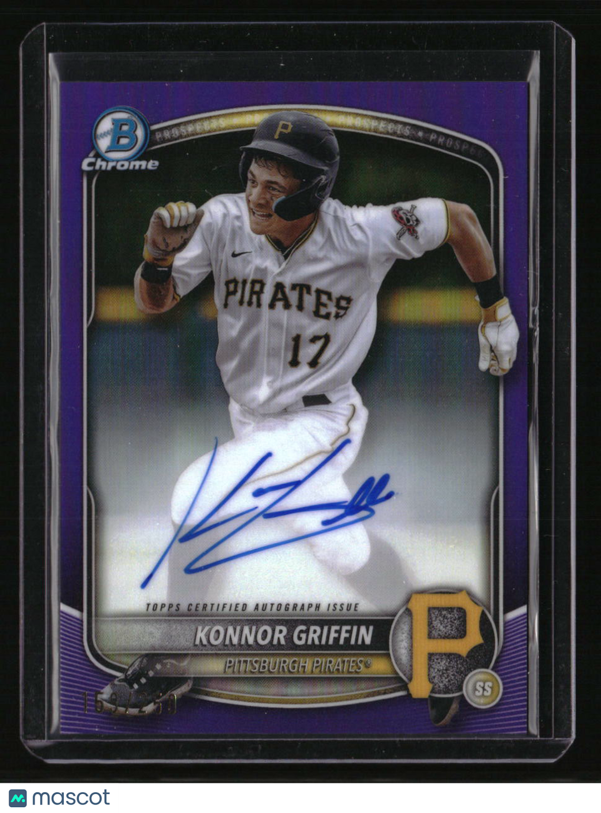 2025 Bowman Konnor Griffin Chrome Prospects Autographs Purple Refractor #/250