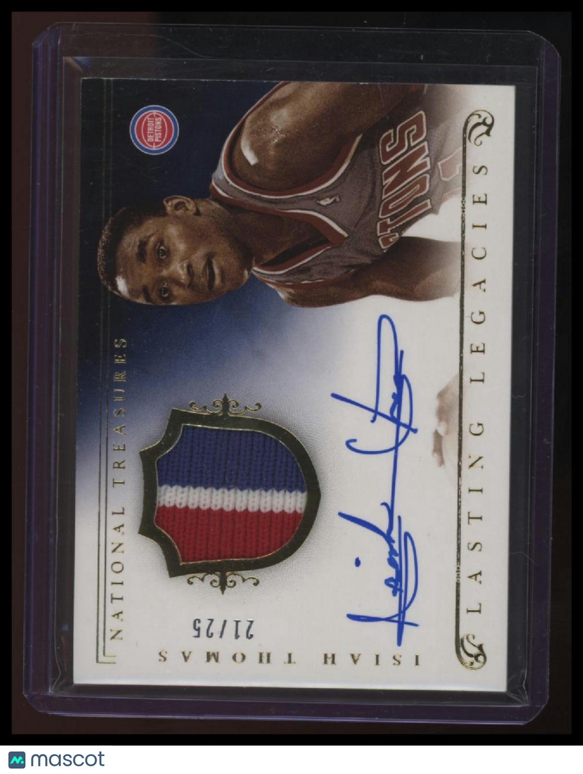 2013-14 National Treasures Isiah Thomas Lasting Legacies Sig. Materials #/25