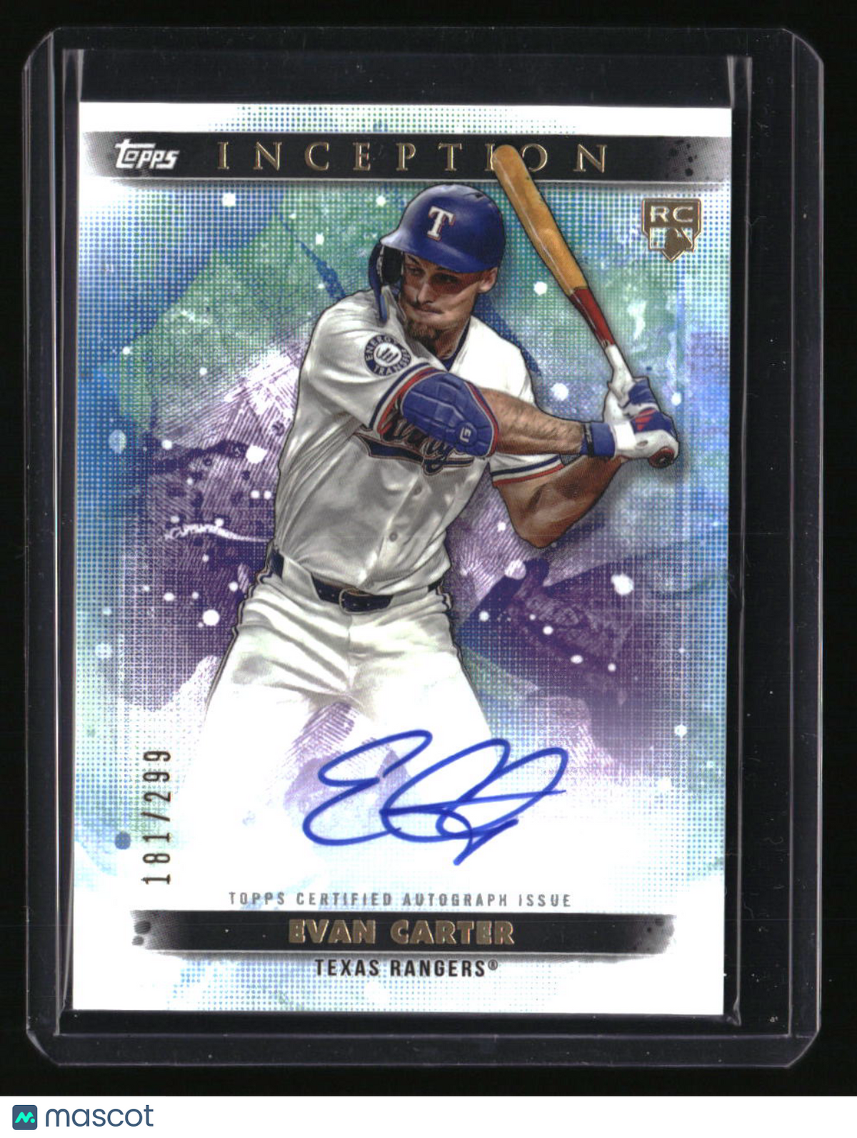 2024 Topps Inception Evan Carter Rookie and Emerging Star Autographs #/299