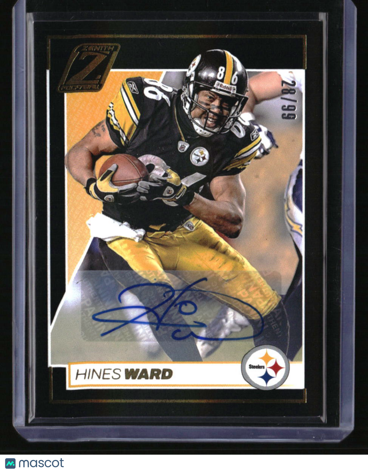 2024 Panini Zenith Hines Ward Autographs Red Zone #/99