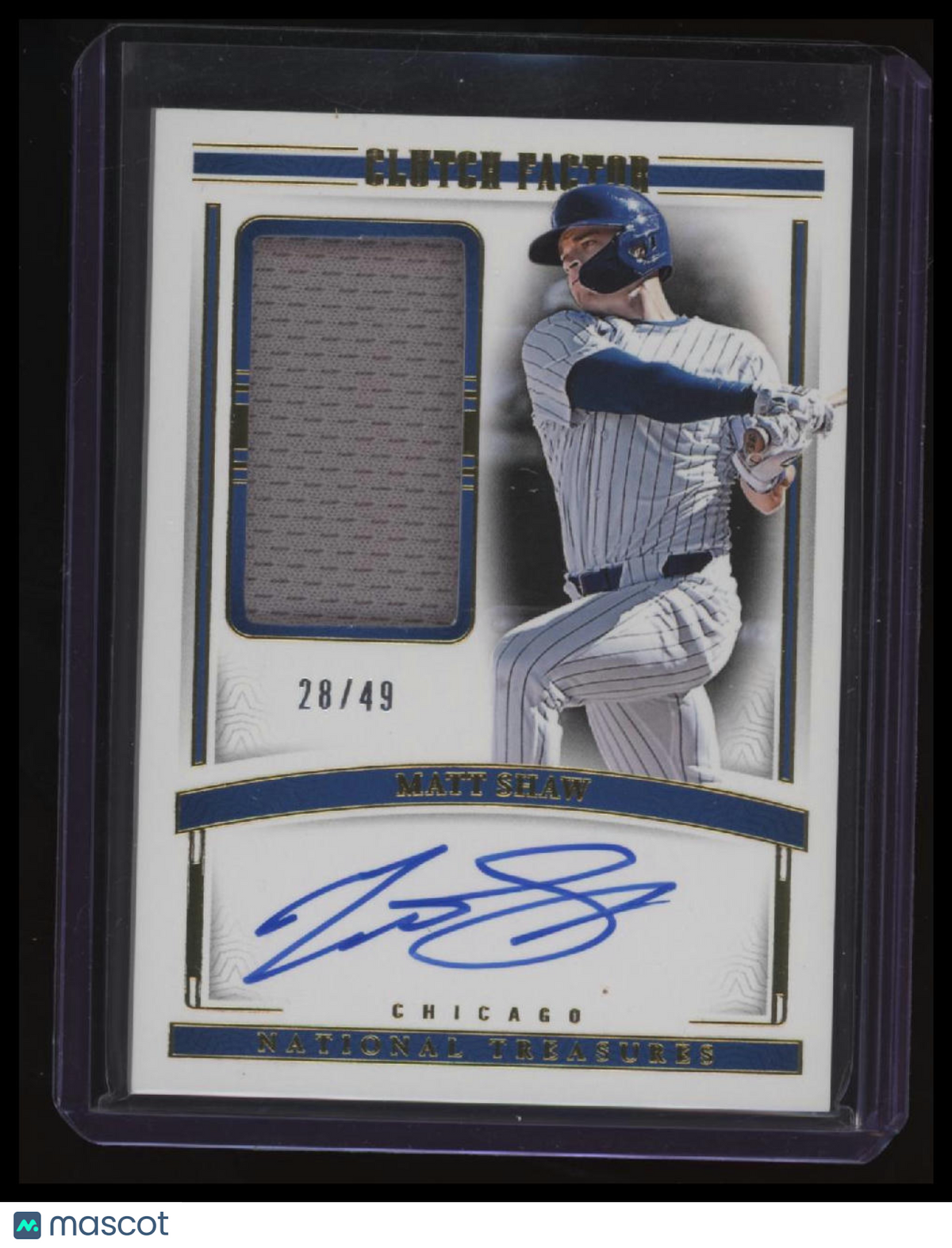 2024 Panini National Treasures Matt Shaw Clutch Factor Signatures #/49