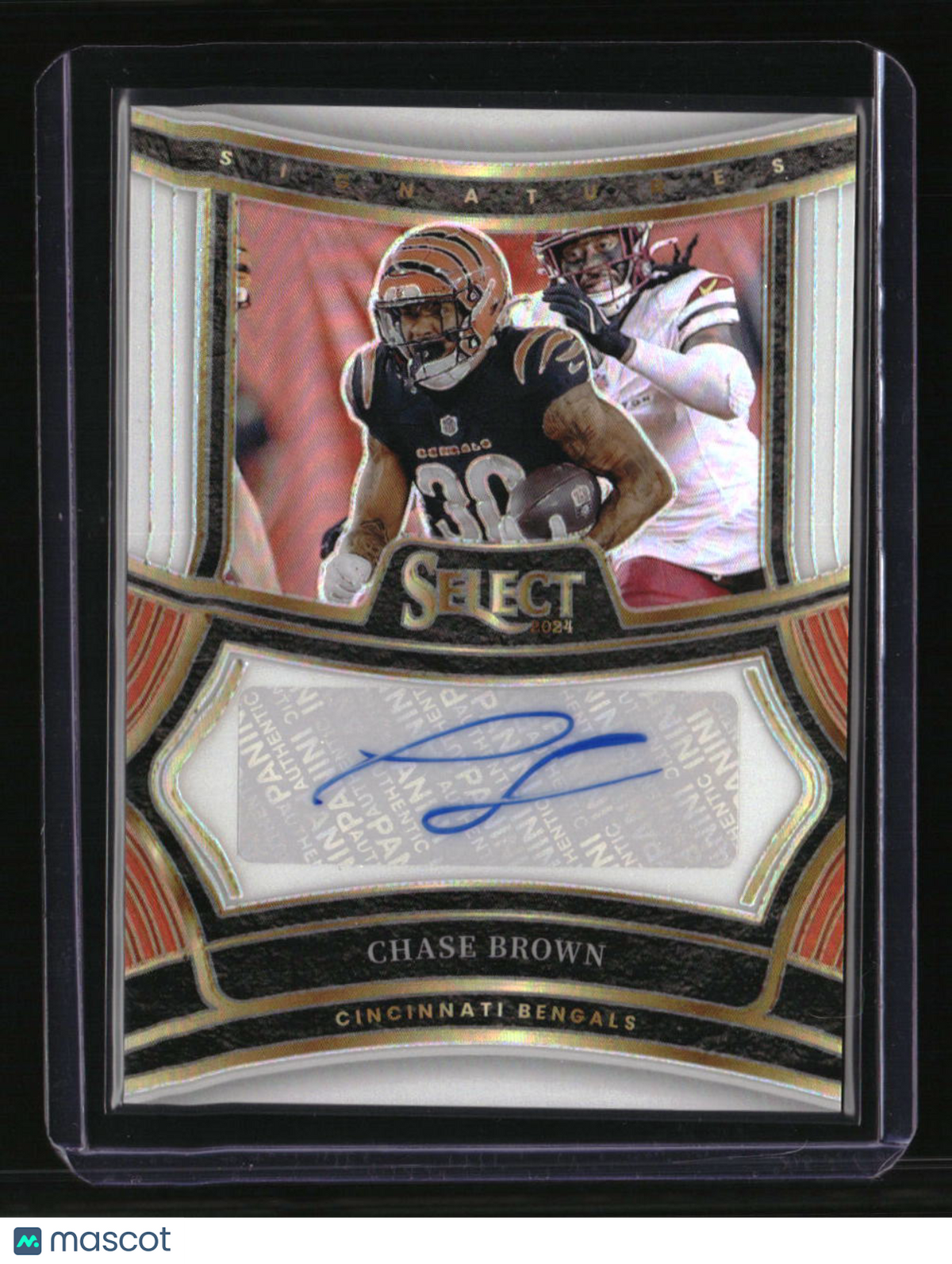 2024 Panini Select Chase Brown Signatures White Prizm #/35