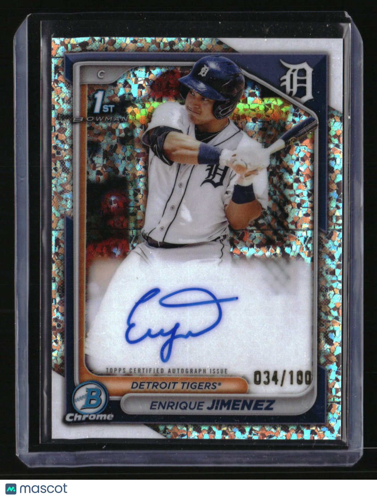 2024 Bowman Chrome Enrique Jimenez Prospects Auto Mini Diamond Refractors #/100