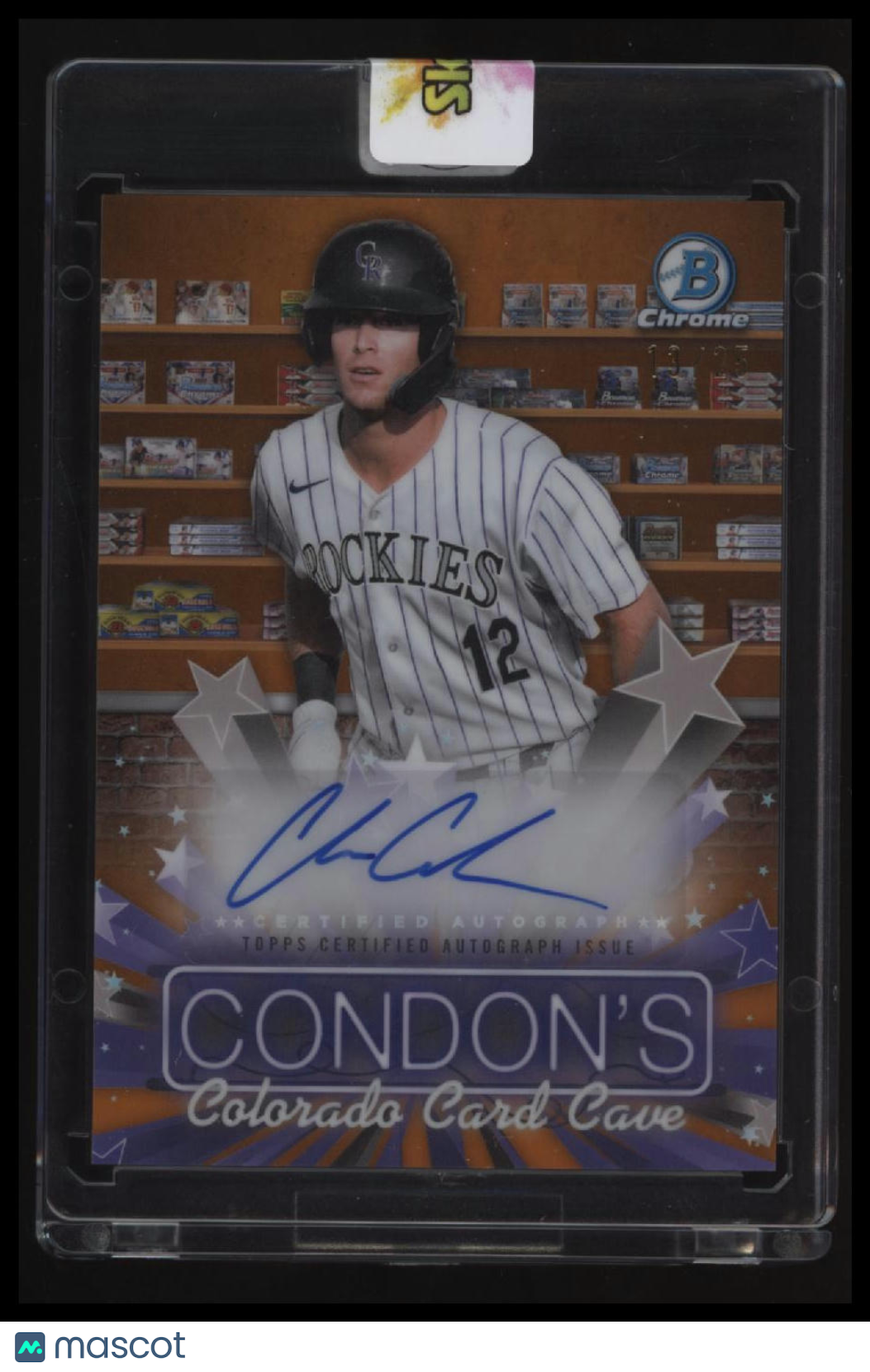 2025 Bowman Charlie Condon Hobby Stars Autographs Orange Refractor #/25