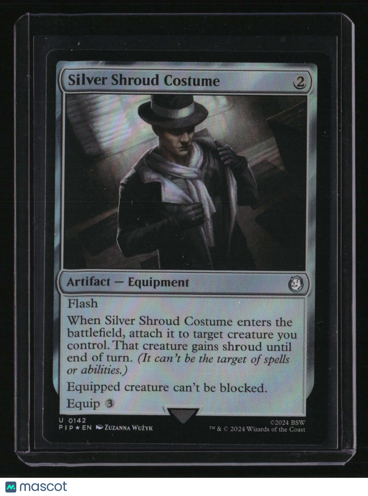 Universes Beyond: Fallout Silver Shroud Costume Foil