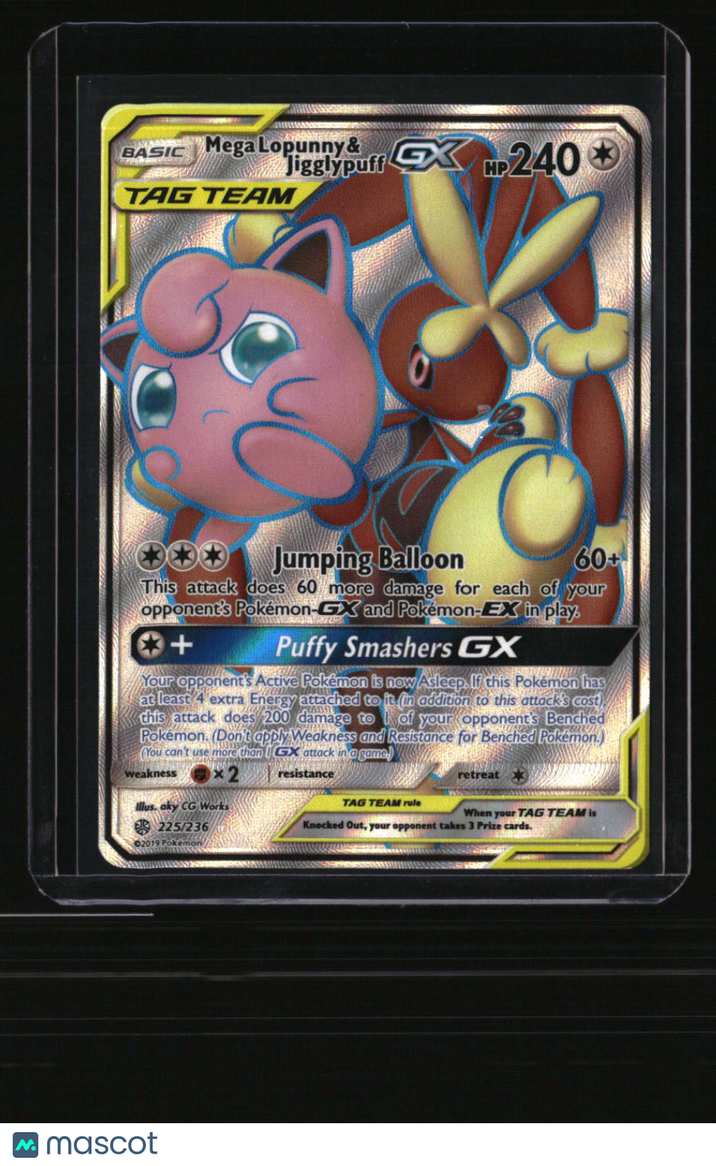 SM - Cosmic Eclipse Mega Lopunny &amp; Jigglypuff GX (Full Art)