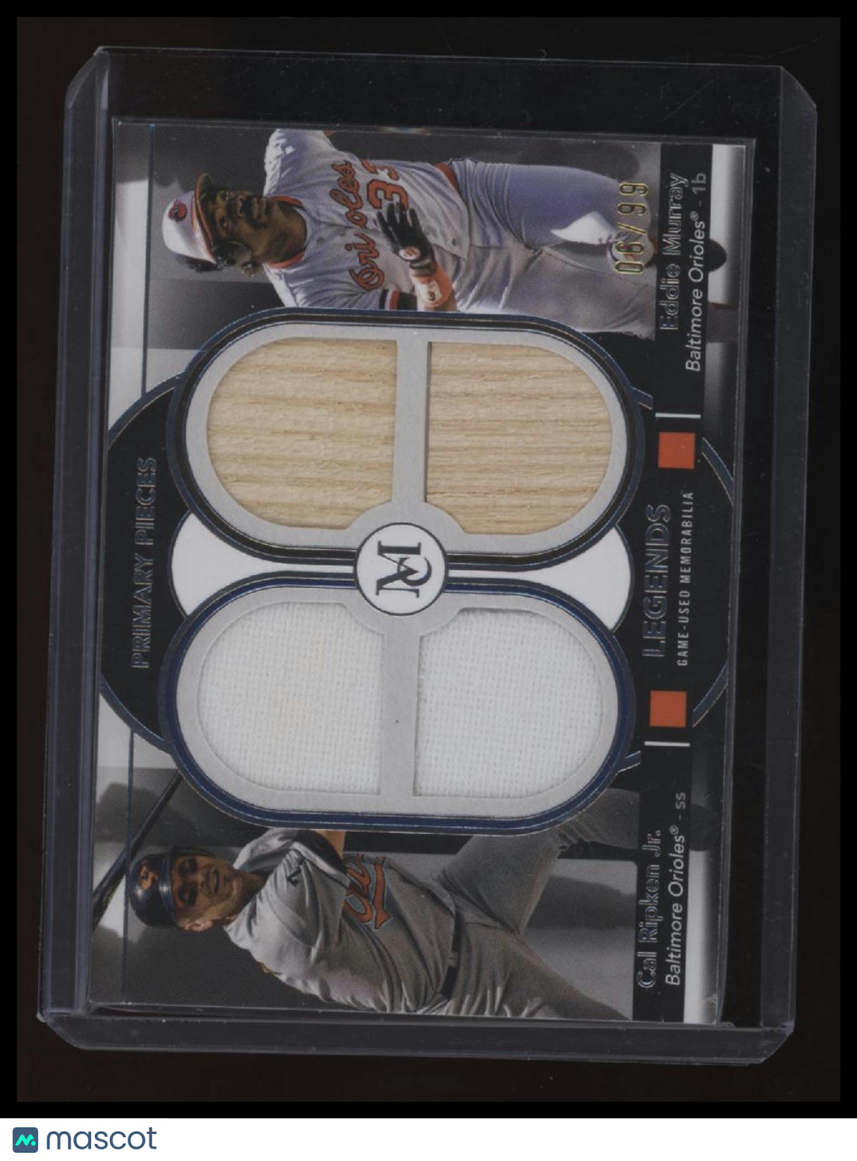 2024 Topps Museum Collection Murray / Ripken Jr. Dual Primary Pieces Quad Relic