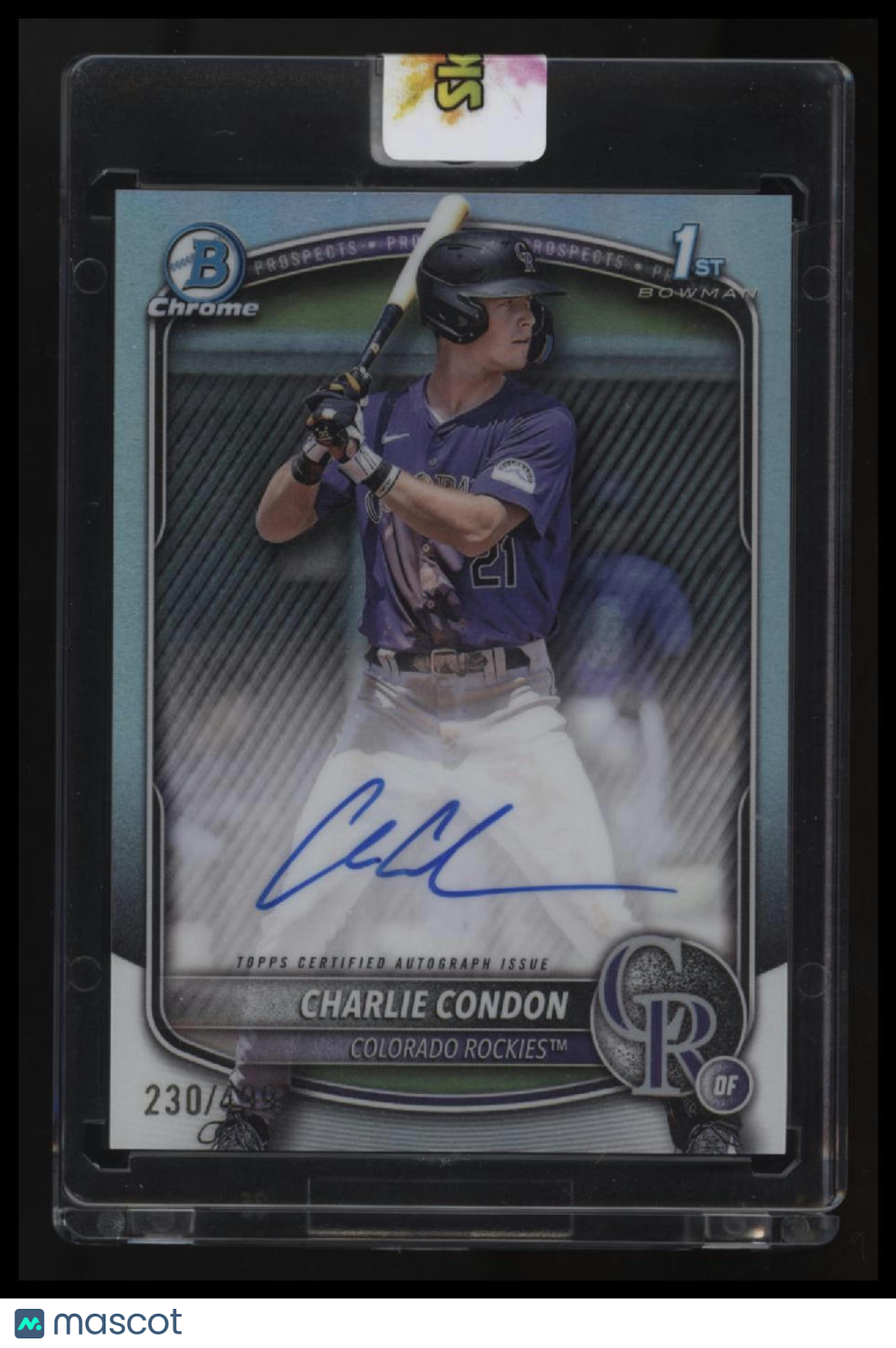 2025 Bowman Charlie Condon Chrome Prospects Autographs Refractor #/499