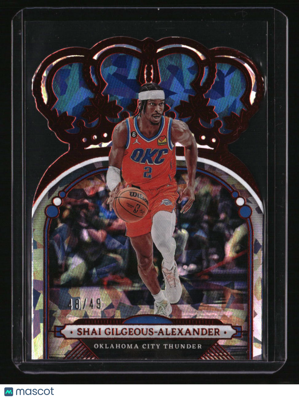 2022-23 Panini Crown Royale Shai Gilgeous-Alexander Crystal Red #/49