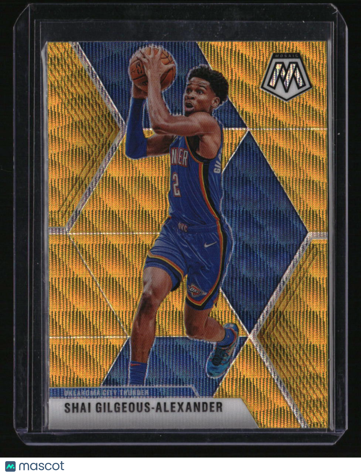 2019-20 Panini Mosaic Shai Gilgeous-Alexander Gold Wave Prizm