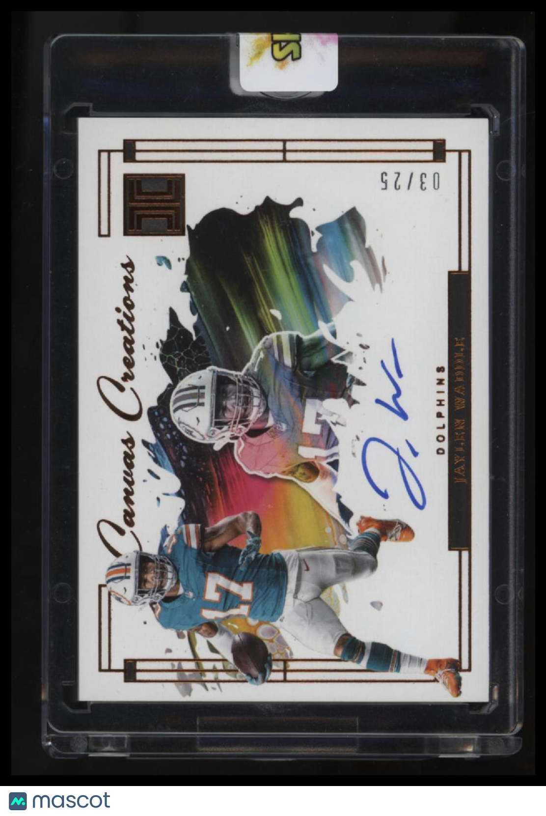 2024 Panini Impeccable Jaylen Waddle Canvas Creations Signatures Bronze #/25