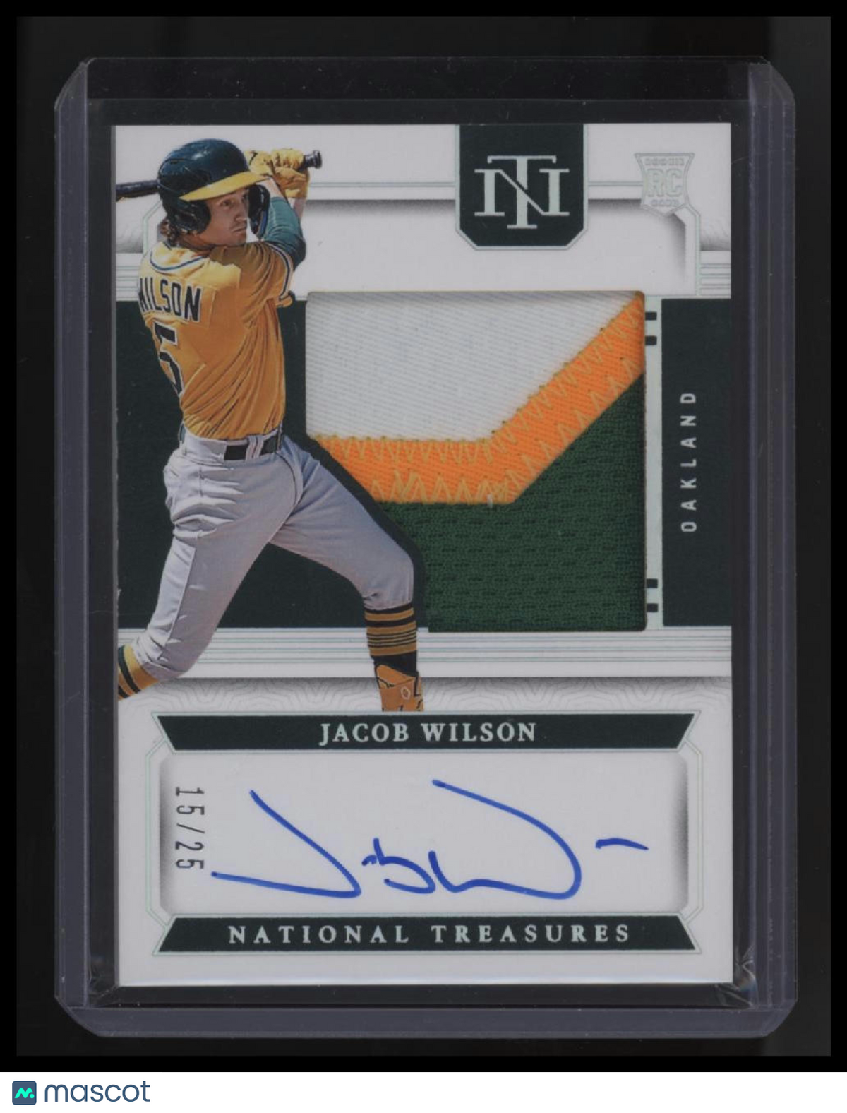 2024 Panini National Treasures Jacob Wilson Silhouette Signatures Silver #/25
