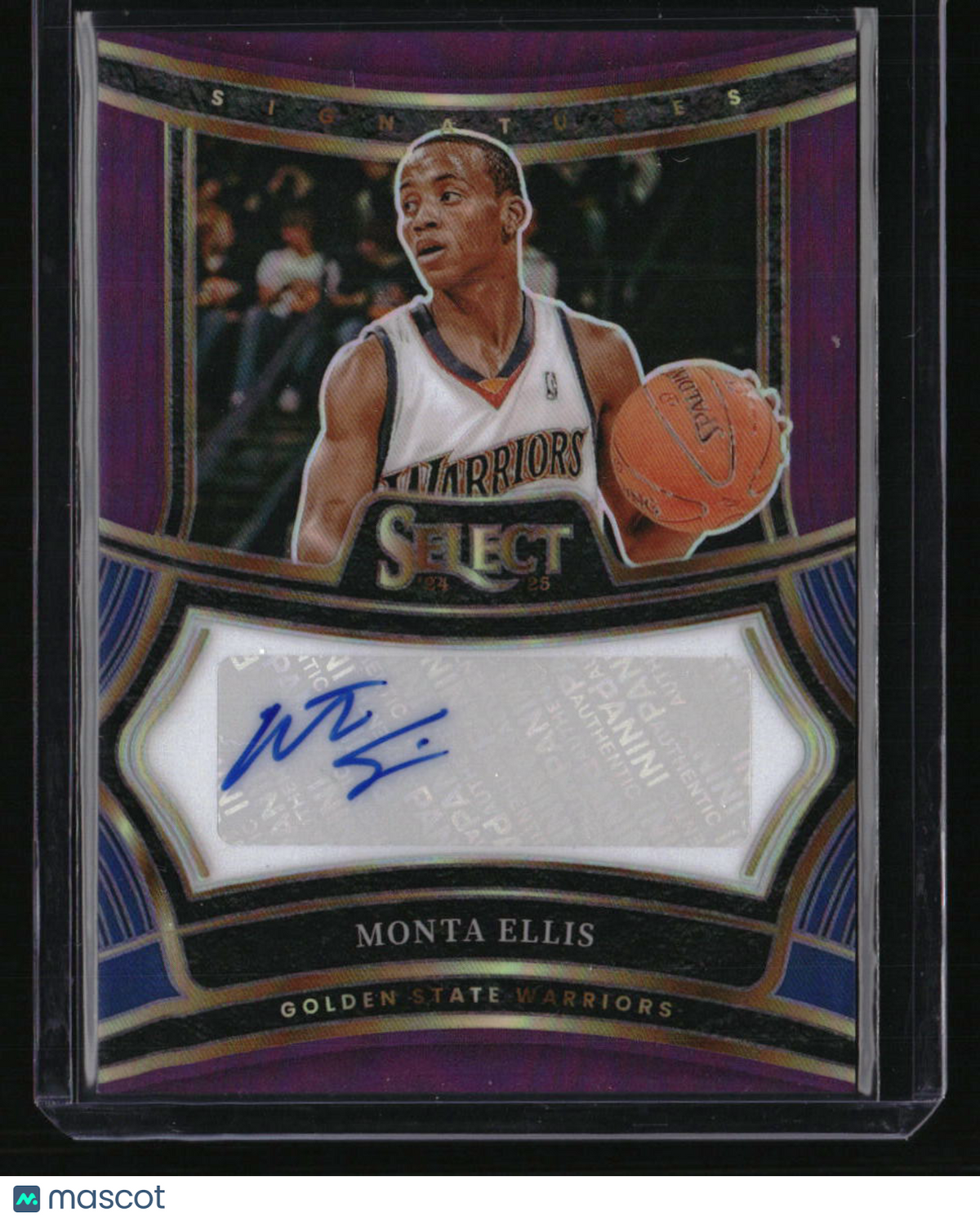2024-25 Panini Select Monta Ellis Signatures Purple Prizms #/75 Last On Print
