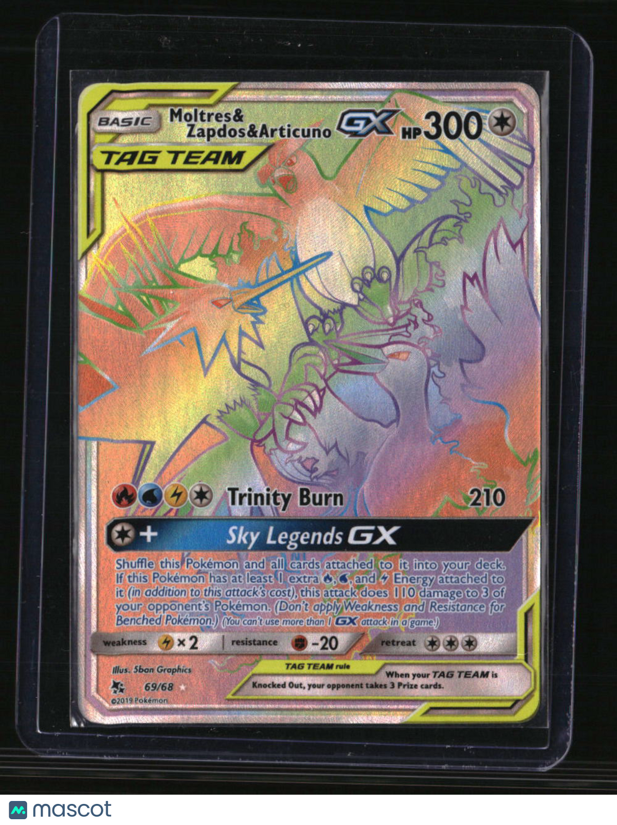 Hidden Fates Moltres &amp; Zapdos &amp; Articuno GX (Secret)