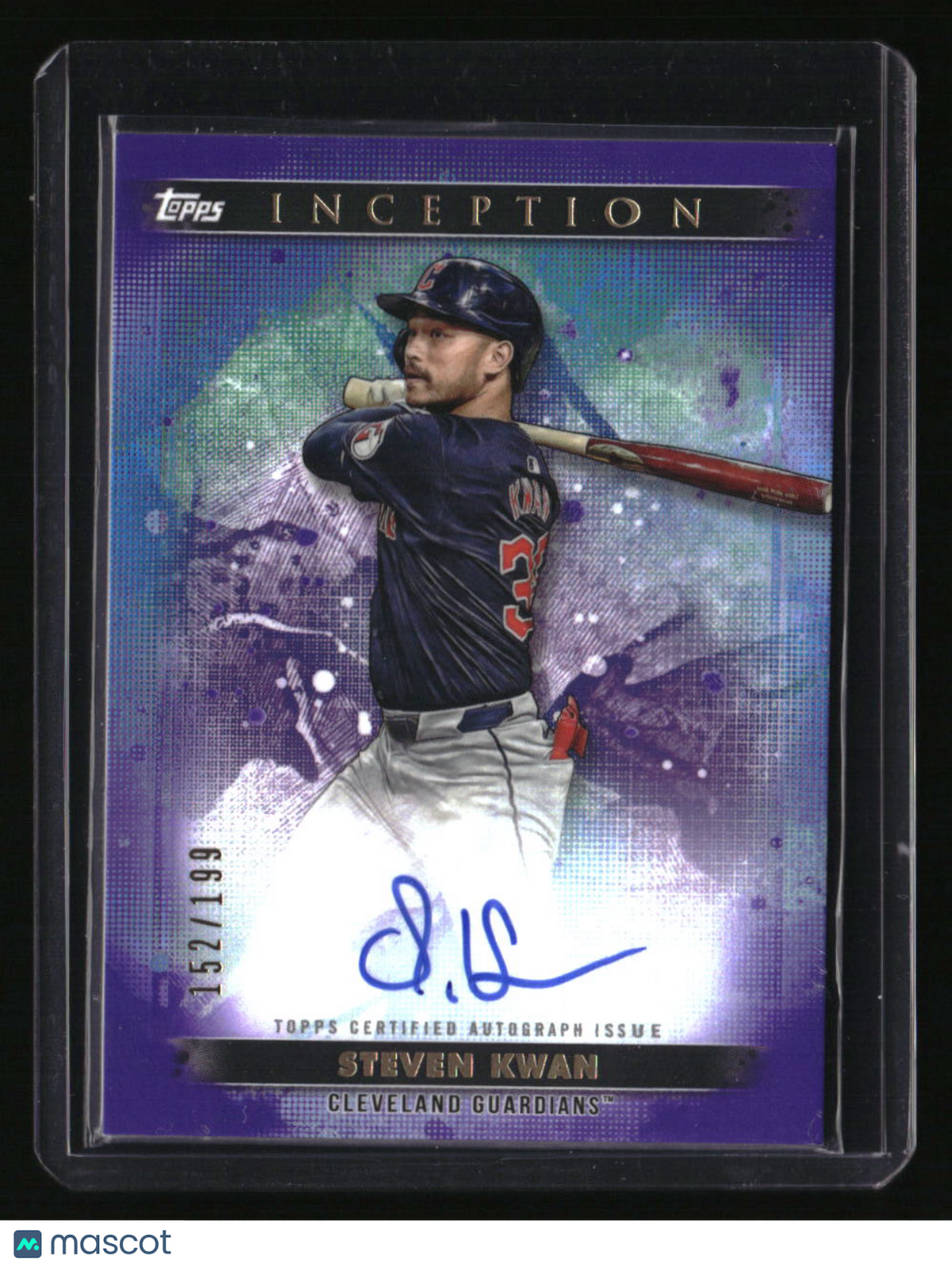 2024 Topps Inception Steven Kwan Rookie and Emerging Star Auto Purple #/199
