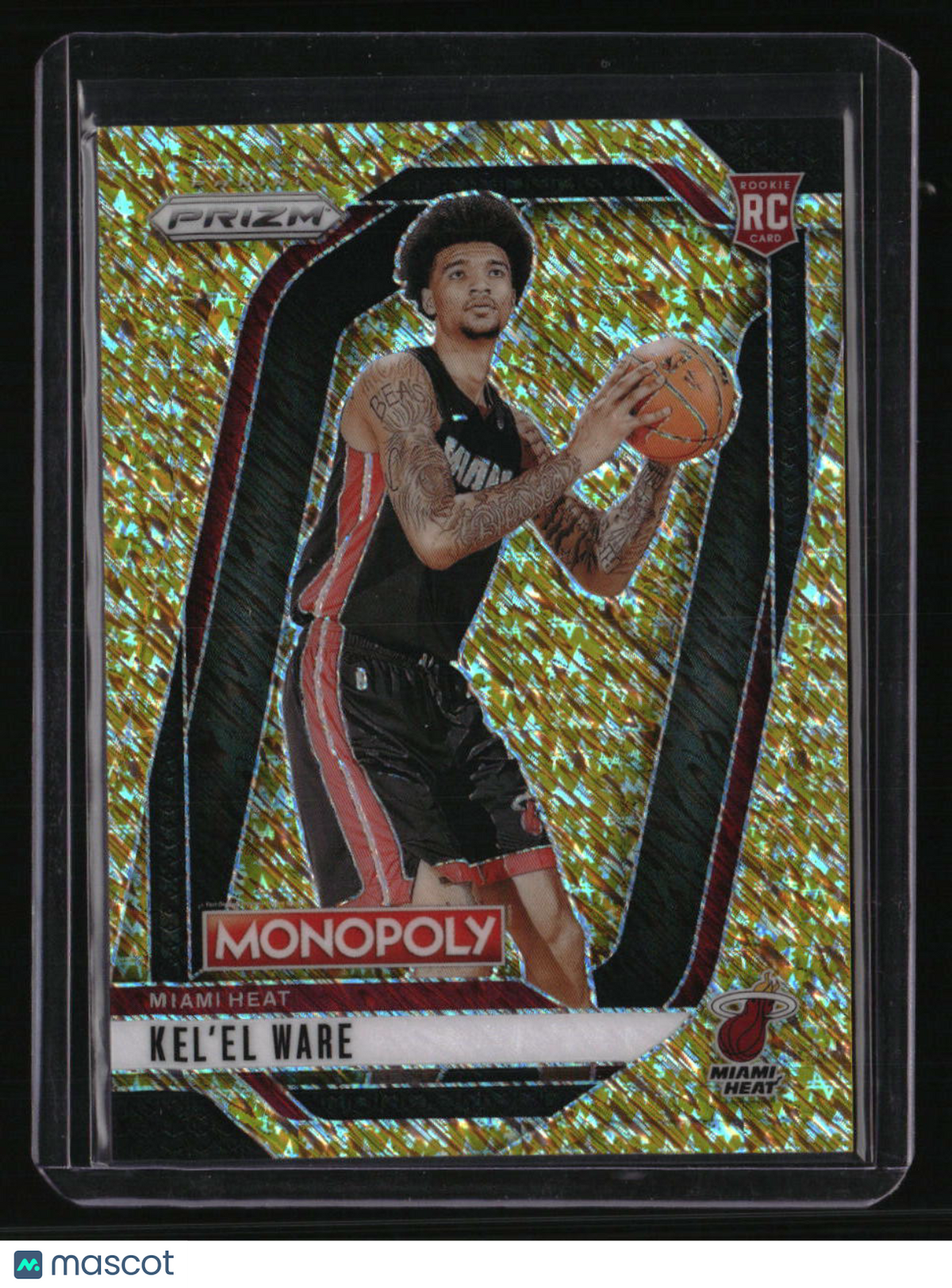 2024-25 Panini Prizm Monopoly Kel&#39;el Ware Gold Millionaire Shimmer Prizms #/500