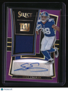 2017 Panini Select Evan Engram Rookie Signature Memorabilia Purple Prizm #/49