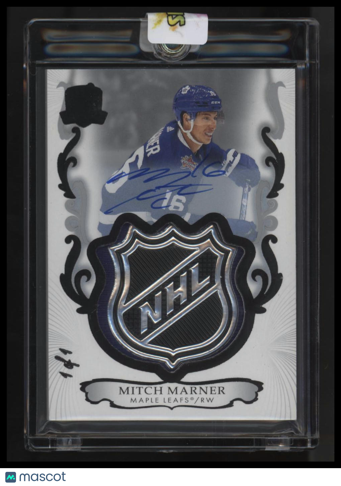 2023-24 Upper Deck The Cup Mitch Marner Black Foil Shield 1/1