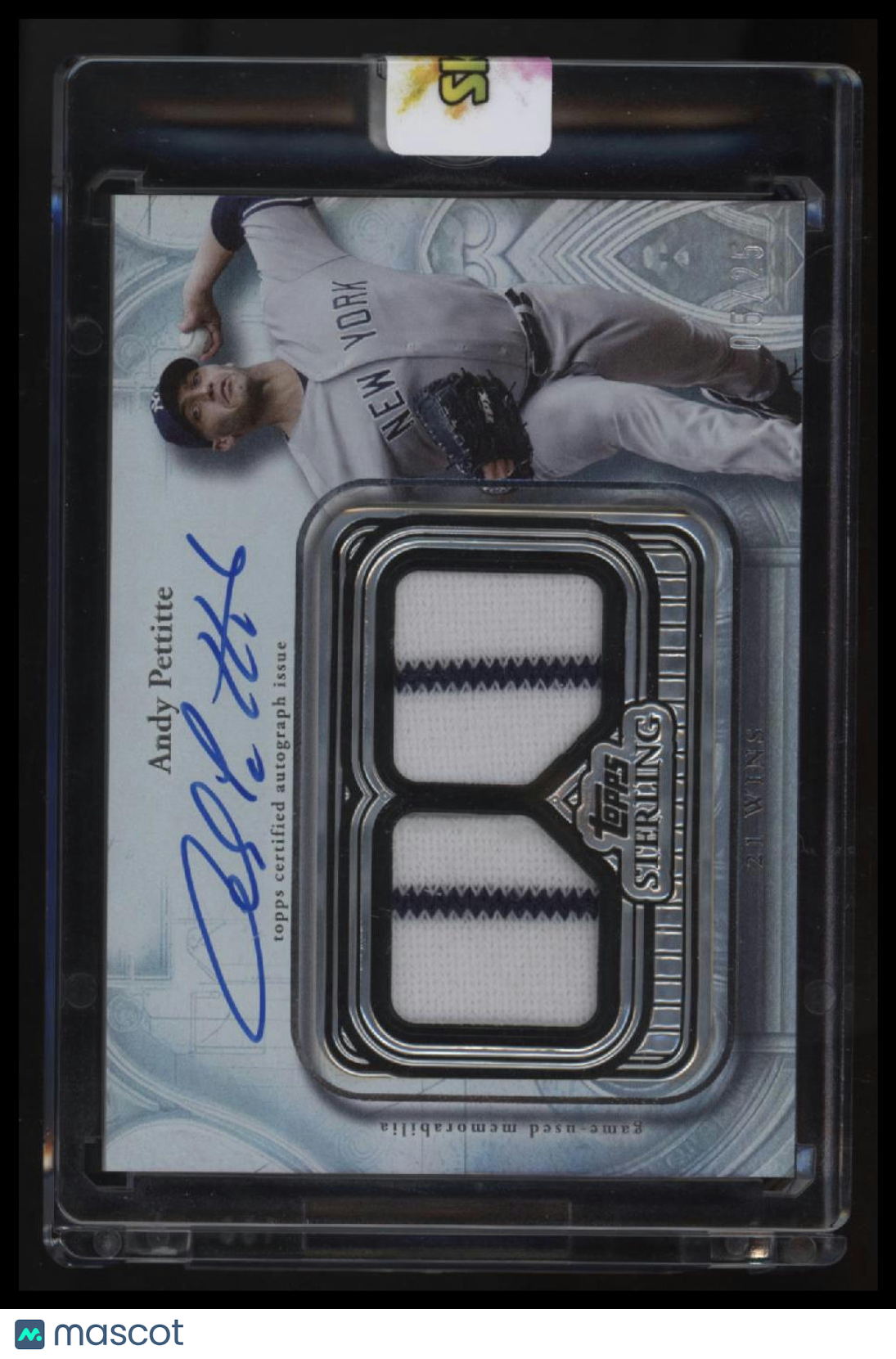 2025 Topps Sterling Baseball Andy Pettitte Patch Auto #/25