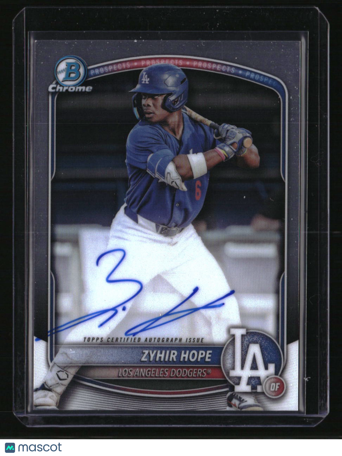 2025 Bowman Zyhir Hope Chrome Prospects Autographs