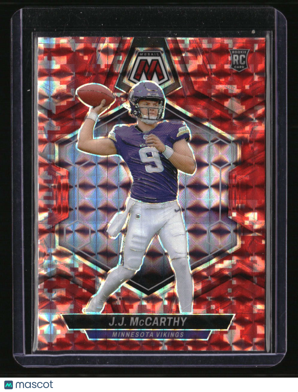2024 Panini Mosaic J.J. McCarthy Mosaic Camo Red