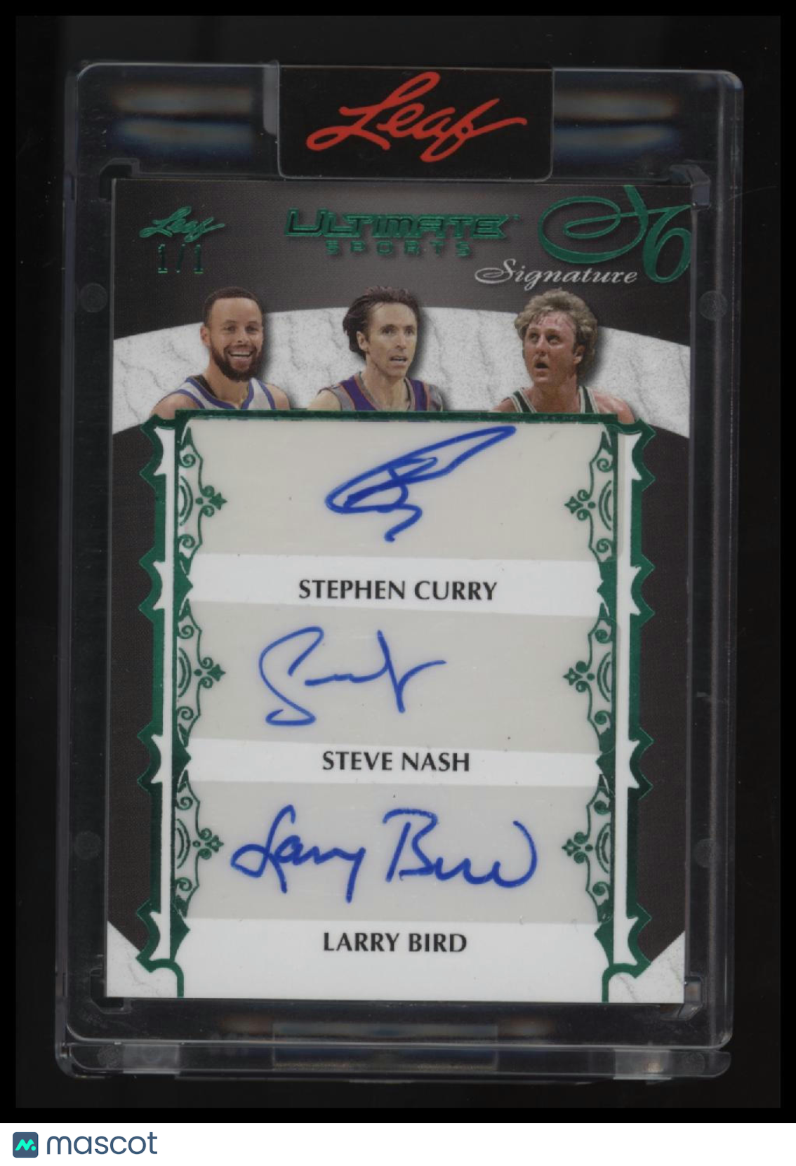 2024 Leaf Ultimate Emerald Auto 1/1 Curry/Nash/Bird/Erving/Johnson/O&#39;Neal