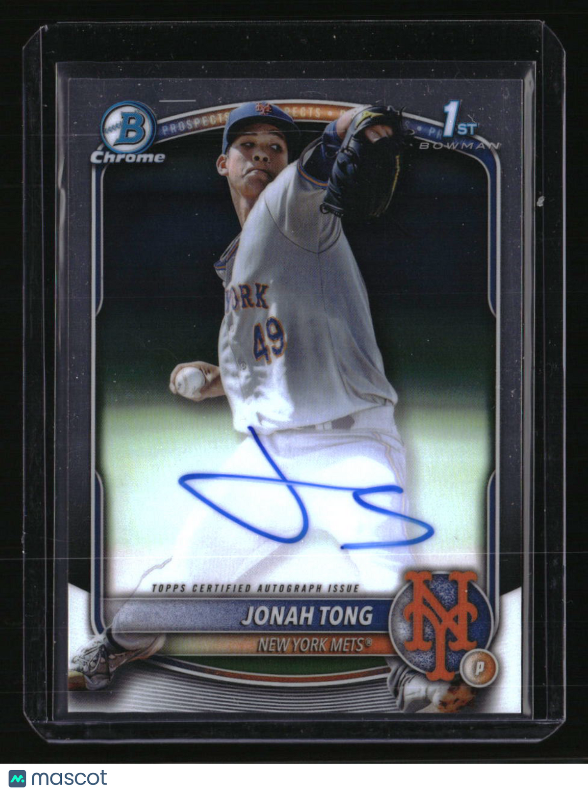 2025 Bowman Jonah Tong Chrome Prospects Autographs