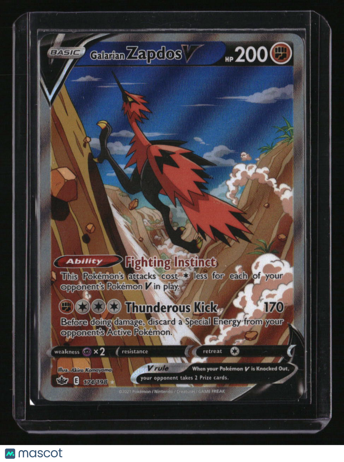 SWSH06: Chilling Reign Galarian Zapdos V (Alternate Full Art)