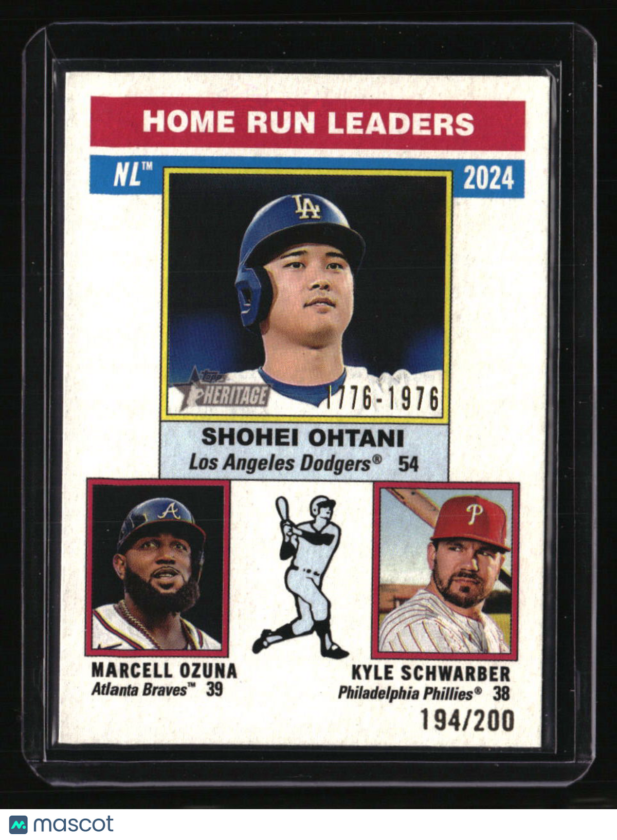 2025 Topps Heritage NL HR Leaders (Schwarber / Ozuna / Ohtani)
