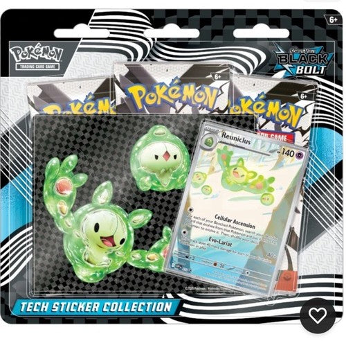 Pokemon Scarlet and Violet: Black Bolt Tech Sticker Collection Box (PRE-ORDER)